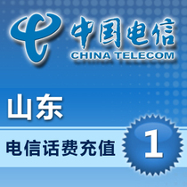 Shandong Telecom 1 yuan China bulk payment mobile phone phone charges recharge 2 3 4 5 yuan fast charge one five money payment