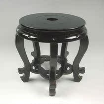 Jingdezhen fish tank base Calligraphy and painting cylinder Turtle cylinder wooden bracket Water lily bowl with cylinder base high-legged wooden seat