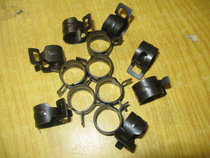 Boutique sub-light black 16mm steel pipe clamp collar for water pipes with outer diameter 16-18mm