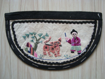 T724 clear-end gum tung pocket flower embroidered Boy Scout pine tree embroidered excellent