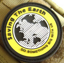 RESCUER-The Savior save the Earth Chapter Mark Velcro armband yellow