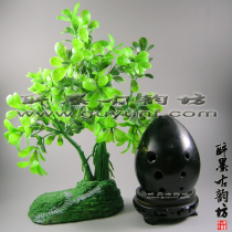 (Drunken ink Ancient Rhyme Square) Yins Pottery Xun Special eight-hole black pottery Pear-shaped Xun Yins Xun