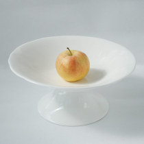 High foot fruit plate 7 5 inches 10 5 inches pure white bone porcelain fruit pan bone porcelain pure white