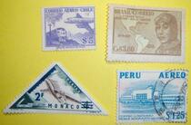 Brazil Peru Chile Monaco air tickets new and old 4 backs intact