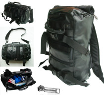 Clear good leather travel bag skateboard bag three-purpose handbag shoulder bag messenger bag shoulder bag men