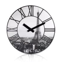 Korean imported home A660 Paris style * Eiffel Tower 3D picture wall clock wall watch