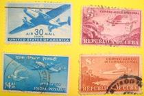 US Cuba India Airlines ticket new and old 4 back intact