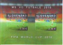 Slovak 10 South Africas FIFA football FIFA soccer match stamps small full-sheet (reverse picture)