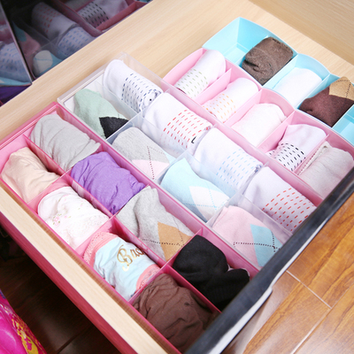 日本进口塑料内衣收纳盒抽屉袜子收纳格内裤收纳盒文胸小物整理盒