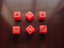 16MM Monopoly dice clown car pattern points dice toy collectible ornaments carved logo