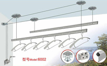 Clothes hanger balcony clotheshorse lift clothes aluminum alloy hand lift clothes hanger (aluminum alloy)