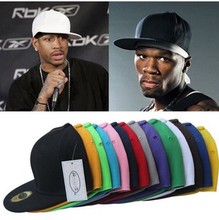 hiphop男女嘻哈全封口平沿帽 光板不可调节街舞帽bboy平板棒球帽