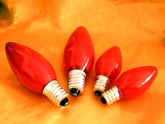 红色 烛型泡 e14 e12 10w 灯泡 节日灯