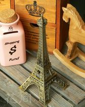 zakka groceries Paris Eiffel Tower photo props retro bronze metal model ornaments 25cm