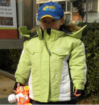 Foreign trade original order childrens ski suit childrens jacket suit cotton-padded jacket suit windproof and waterproof