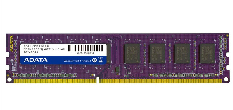 a-data ddr3 1333 4g desktop memory double-sided 16 particles compatible with 2g