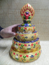 Cloisonne pinch eight auspicious luminous Manza plate Mandard Mandard Mandard Manza diameter 21cm