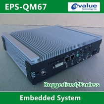 Embedded industrial computer #Avalue Avalue EPS-QM67 dual-screen display dual-network multi-serial port wide temperature fanless