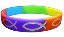Export bracelet Ping An fish rainbow segment color silicone adult small gift jewelry