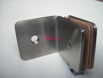 Bathroom clip Stainless steel glass clip Glass fixed clip Glass partition code square type (90 degrees single side)