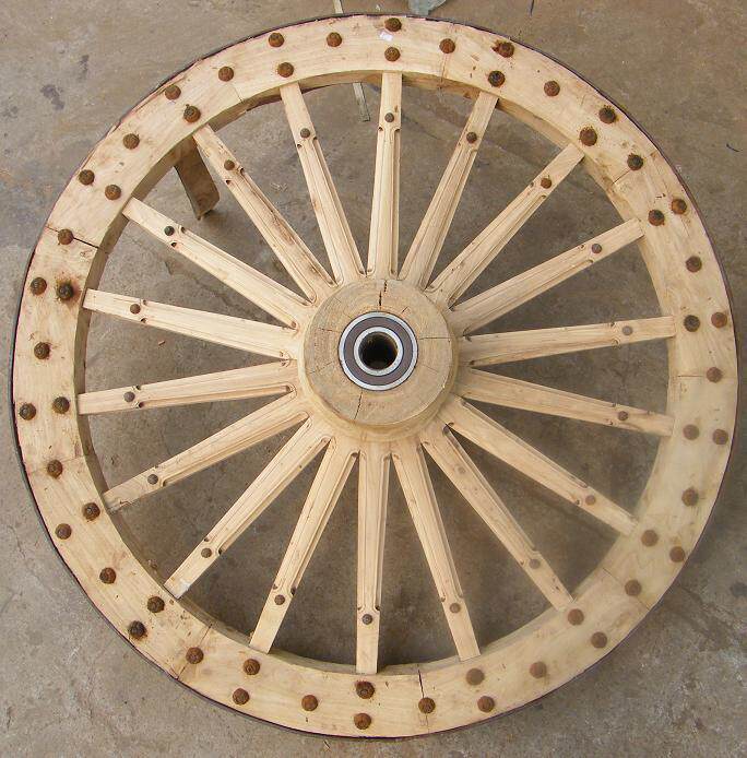 直径120cm木质马车车轮,双辕车车轮,老车车轮,实木车轮