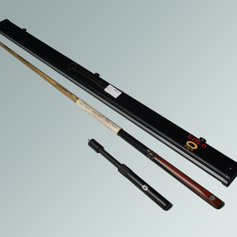 正品omin奥秘冠军台球杆 黑8手工斯诺克中式16彩小头桌球用品套装_不