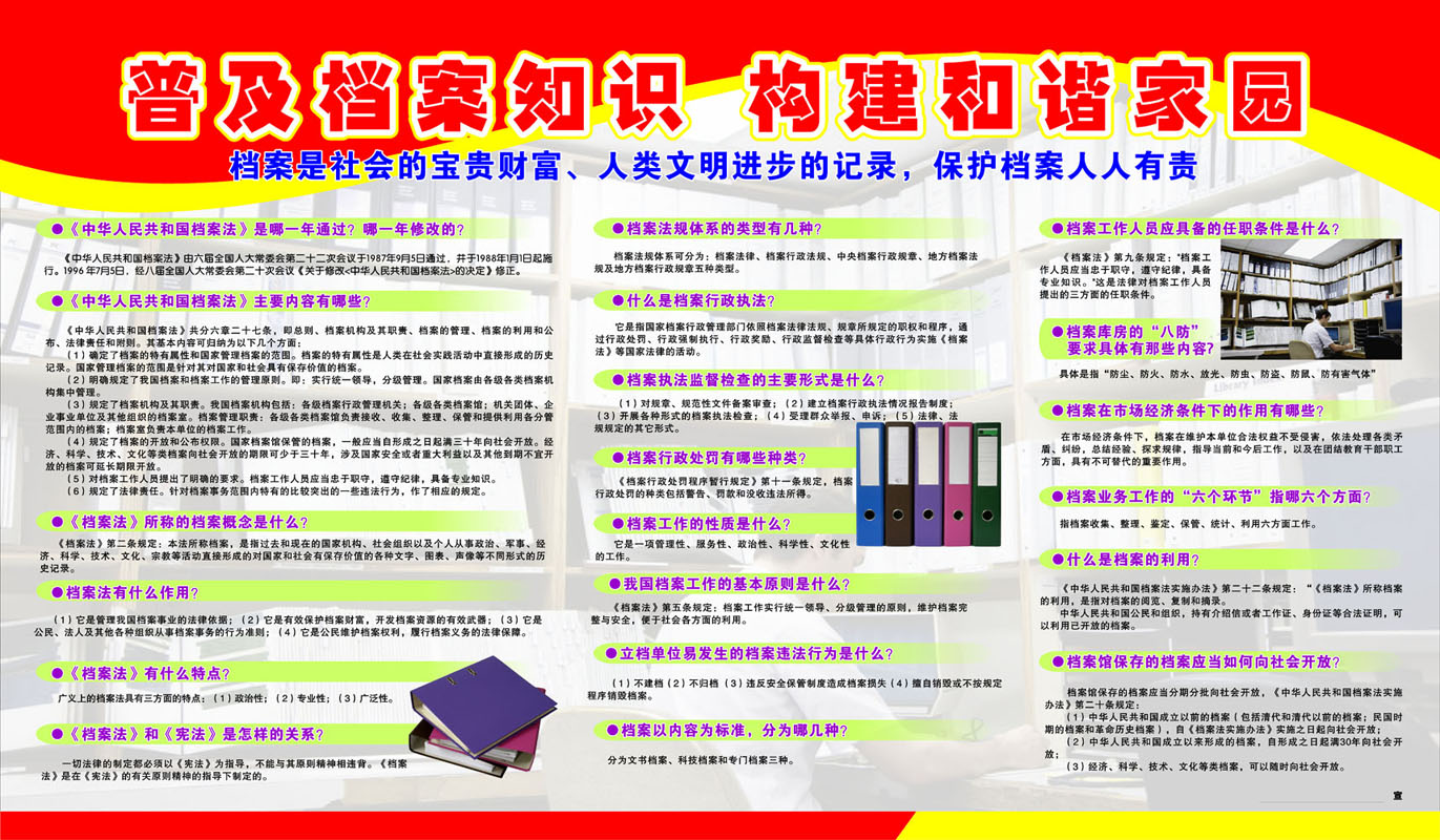 660海报印制展板素材612普及档案知识法保护作用特点利用