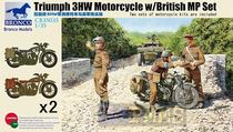 (JZHOBBY) Wei Jun CB35035 1 35 Triumph 3HW motorcycle and British Military Police