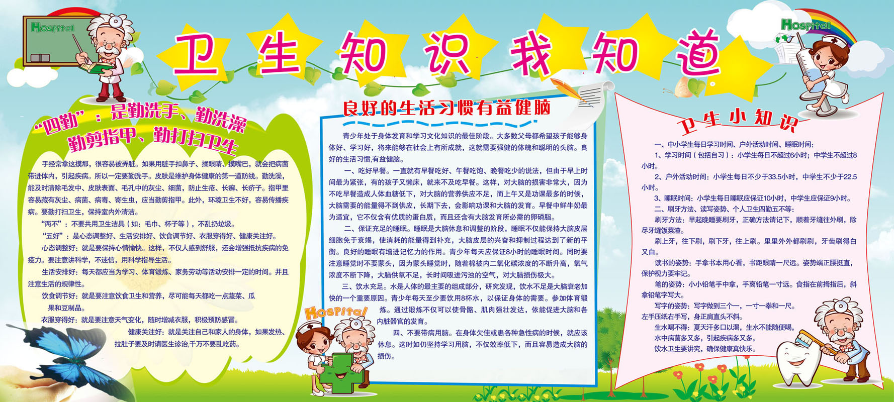 657海报印制展板素材280学校卫生知识宣传教育