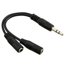 3 5 revolution double 3 5 female headphones one minute two audio cable couple plug audio cable adapter cable 1 minute 2 connect MP3 4