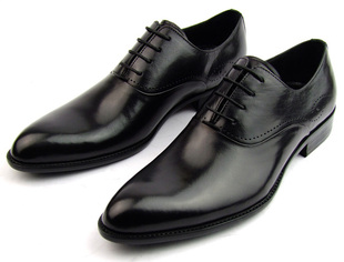 尖头 时尚简洁 尖头系带 牛皮印花镂空正装商务婚亲男士皮鞋