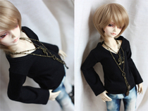 4 points 3 Great uncles BJD SD ova with base beating bottom knit blouse black V neckline sweater