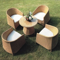 Rattan chair five pieces of socket to table milk tea table and chairs Combined tea table Leisure outdoor balcony One table Four-chair rattan table