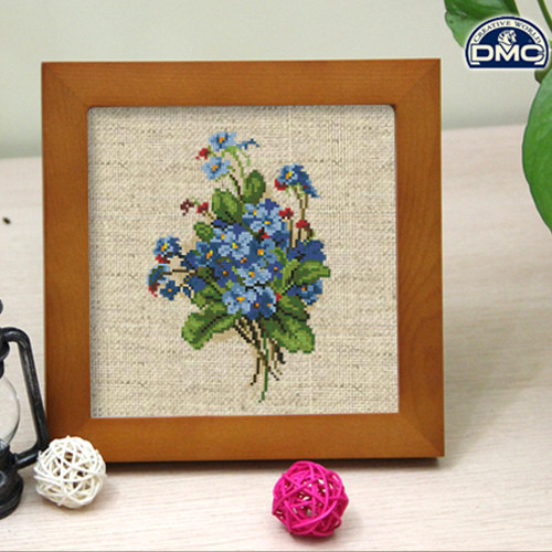 法国dmc十字绣正品 套件 专卖 客厅-杂志-椭圆花束(亚麻布)带框_7折