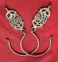 Old-fashioned white copper double-sided Gongshou pattern mosquito net hook