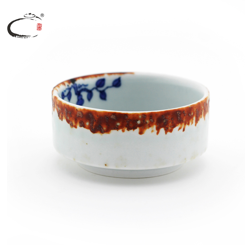 And auspicious Chai Wen color gourd straight koubei jingdezhen hand - made ceramic kung fu tea set within small bowl tea cups