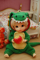 8 points bjd baby clothes animal skin small dinosaur hooded pajamas pukifee AE dz lati Y 16cm baby wear