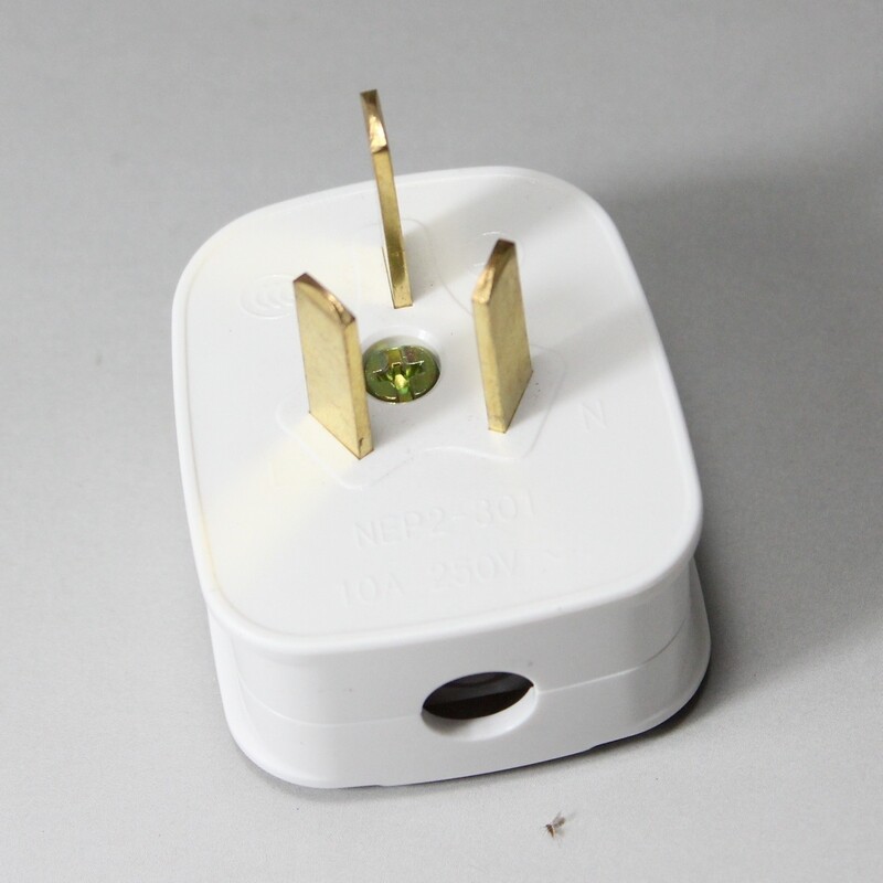 正泰三极插头 三脚插头扁插头 10a 三孔插头nep2-301 接线板插头