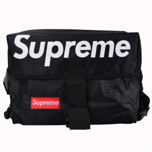 包包 夜光斜挎包潮牌supreme陈冠希包学生书运动单肩包黑色 学院风