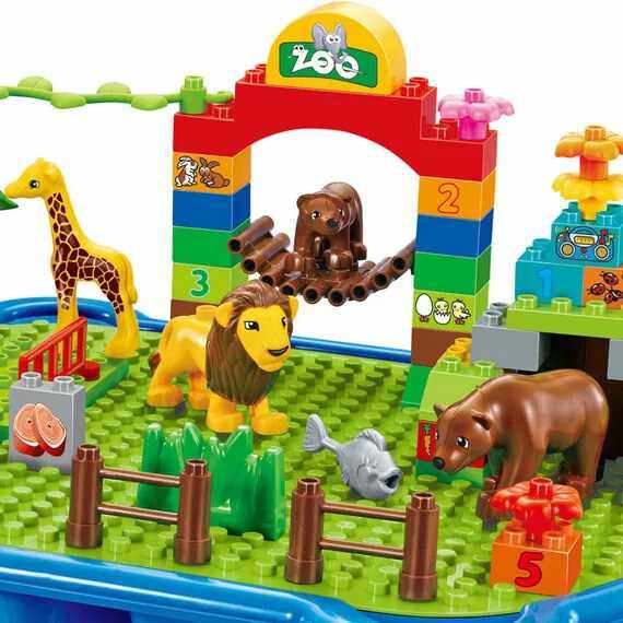 亲汇1406大颗粒积木 动物园丛林之家益智玩具套装 兼容乐高邦宝