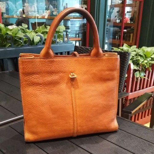 日本genten原点专柜包邮手工头层牛皮简约百搭单肩手提包包_7折现价