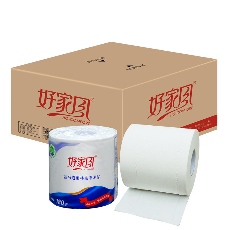 天猫超市好家风上品柔韧卫生卷纸180克3层18卷装纸巾整箱装