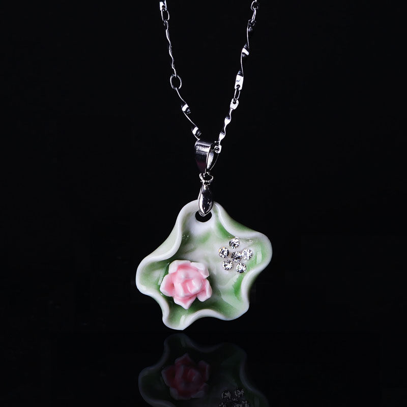 QingGe manual the original jingdezhen ceramic pendants demand quietly elegant necklace fashion jewelry market. I sources