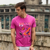 Out of print spot same day shipping LOTTO Letu men Diamond neon short sleeve t ETSF055-1