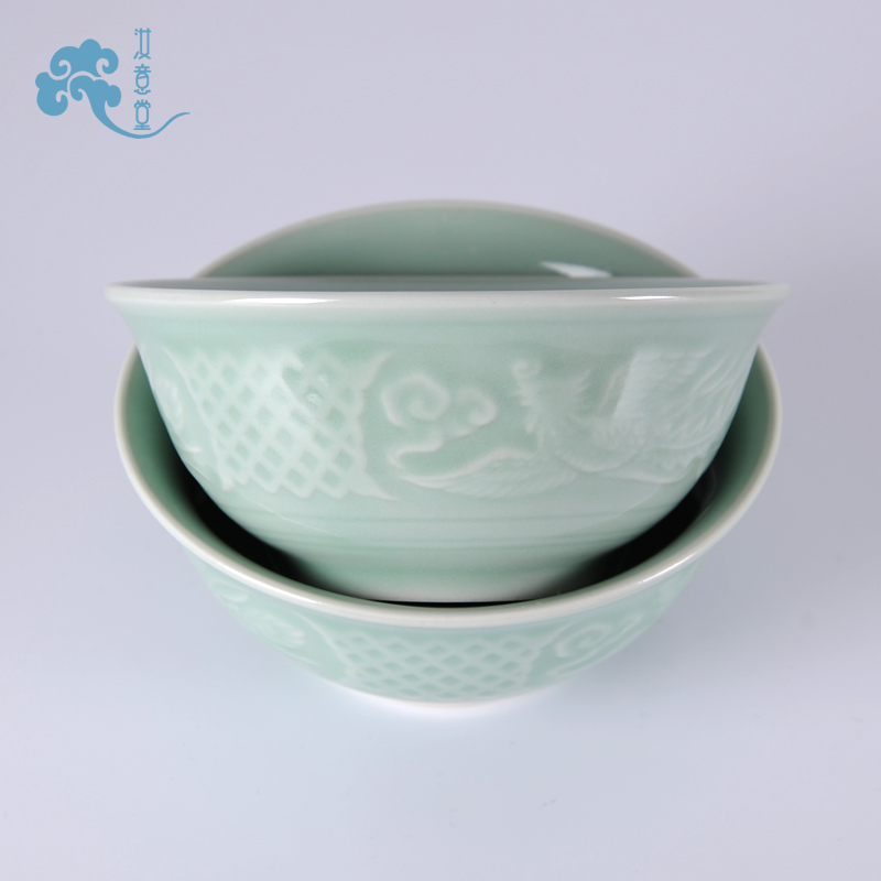 Your up celadon bowls pure color contracted ceramic bowl Chinese tableware rainbow such as bowl bowls and pure and fresh household classic hotel