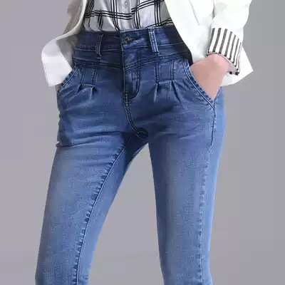 Clearance casual Harlan jeans women's small feet slim slim Korean version of the tide pencil long pants Han Fan Chunqiu