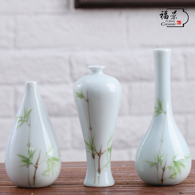 Fu jing hand - made floret bottle ceramic creative porcelain flower vase China hydroponic flowers, arts and crafts