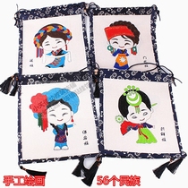 Kindergarten 56 ethnic creative hand-painted art area material corridor indoor environment hanging