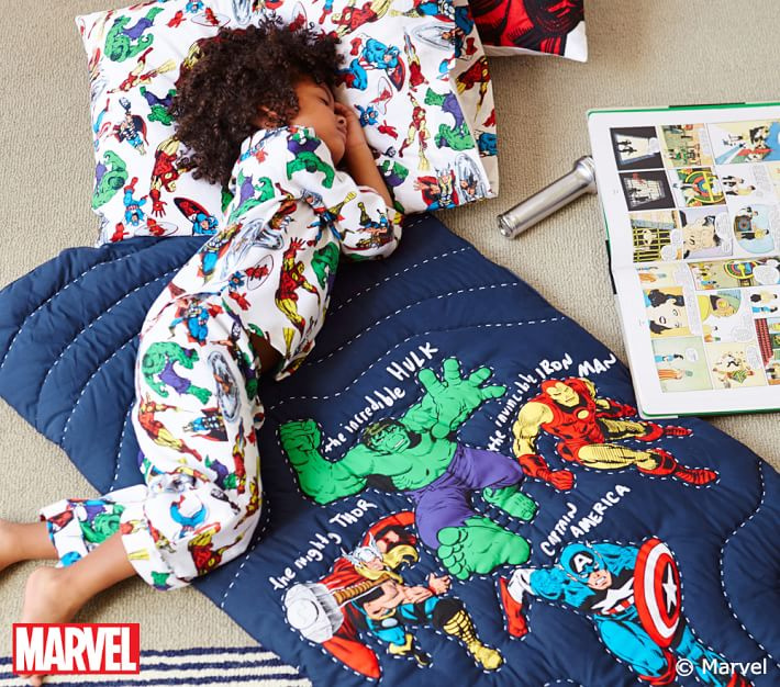 Spot Batman Spiderman Avengers League CUHK Sleeping Bag Anti Kick By Gift Little Quilt