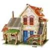 Ruo State 3d wooden three-dimensional puzzle building model toy adult wooden puzzle house diy handmade model